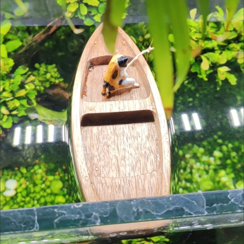 Handmade Wooden Boat Mini Floa - Fishing Boat Oar ulasan dan harga